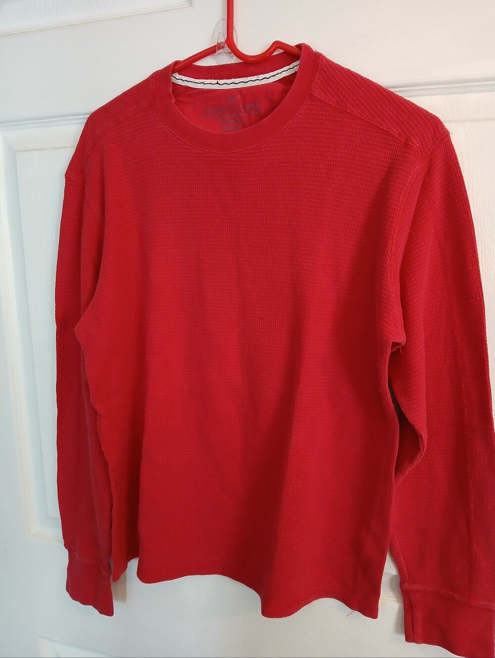 Men's Red Thermal Crewneck Sweater